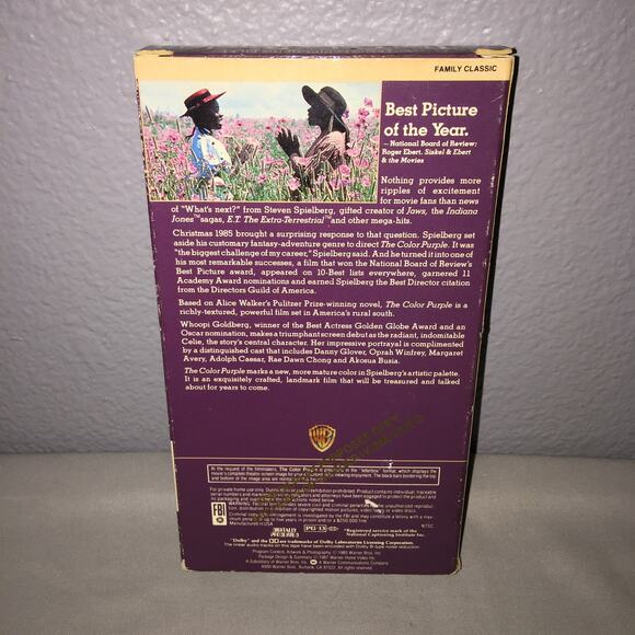 Vhs Used The Color Purple *Screener* Preview Tape For Display Purposes Only Wb - Picture 8 of 14